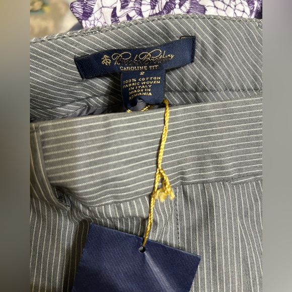 Brooks Brothers Caroline Fit Gray Pinstripe Pants Size 2 NWT - Picture 3 of 3